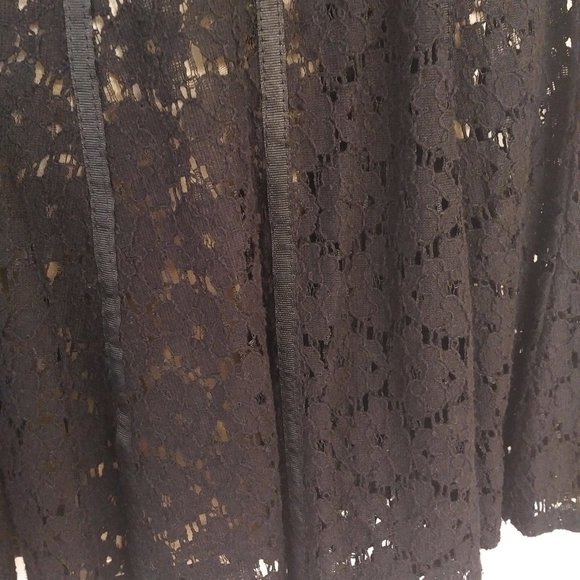 NWOT Femme de Carriere Black & Gold Lace Skirt, Fit & Flare, S - Picture 7 of 8